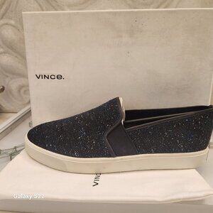 Vince Women’s Blair Blue Tweed Slip On Sneakers Size 9.5. NIB. With Dust Bag